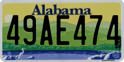 AL license plate 49AE474