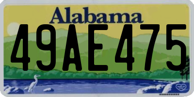 AL license plate 49AE475