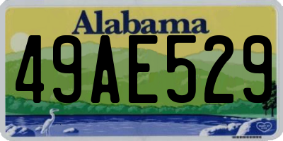 AL license plate 49AE529