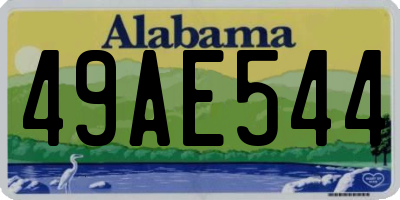 AL license plate 49AE544
