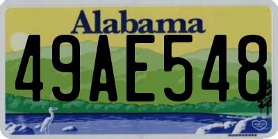 AL license plate 49AE548