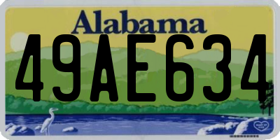 AL license plate 49AE634