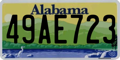 AL license plate 49AE723