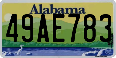 AL license plate 49AE783