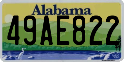 AL license plate 49AE822