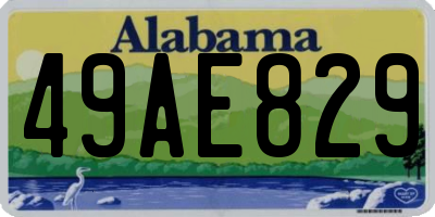 AL license plate 49AE829