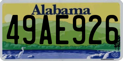 AL license plate 49AE926