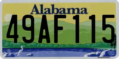 AL license plate 49AF115