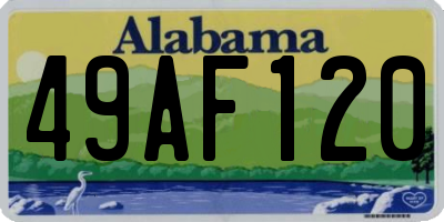 AL license plate 49AF120