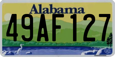 AL license plate 49AF127