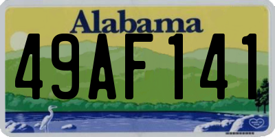 AL license plate 49AF141
