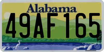 AL license plate 49AF165