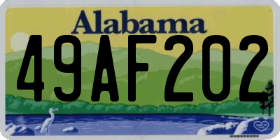 AL license plate 49AF202