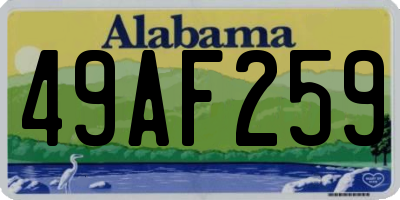AL license plate 49AF259
