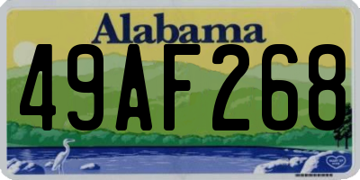 AL license plate 49AF268