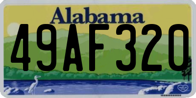 AL license plate 49AF320