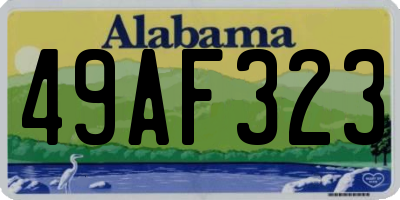 AL license plate 49AF323