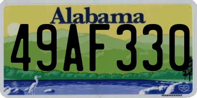 AL license plate 49AF330