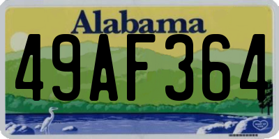 AL license plate 49AF364