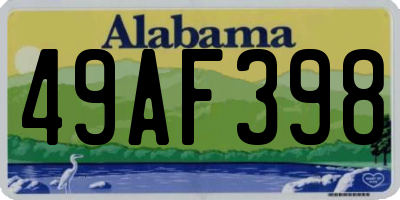 AL license plate 49AF398