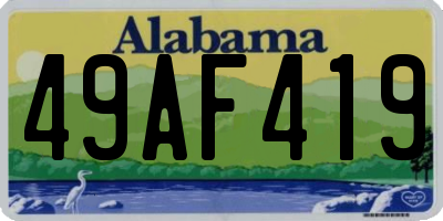 AL license plate 49AF419