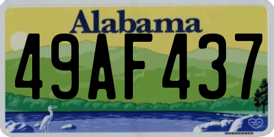 AL license plate 49AF437