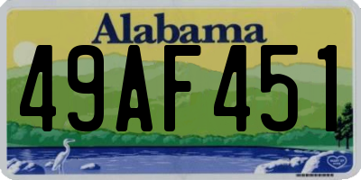 AL license plate 49AF451
