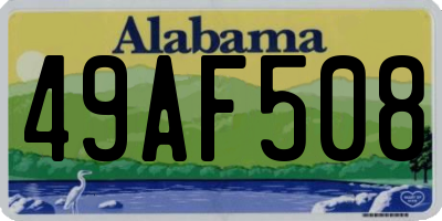 AL license plate 49AF508