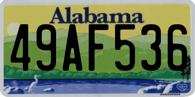 AL license plate 49AF536