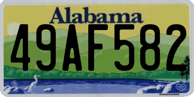 AL license plate 49AF582