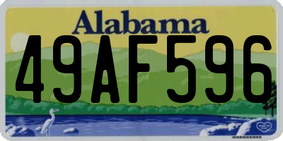 AL license plate 49AF596