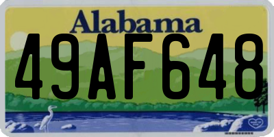 AL license plate 49AF648