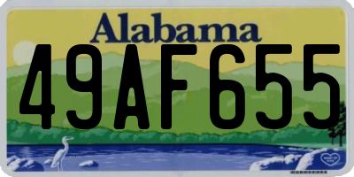 AL license plate 49AF655