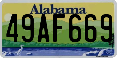 AL license plate 49AF669