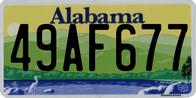AL license plate 49AF677