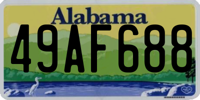 AL license plate 49AF688