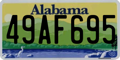 AL license plate 49AF695