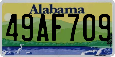 AL license plate 49AF709