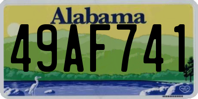 AL license plate 49AF741