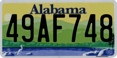 AL license plate 49AF748