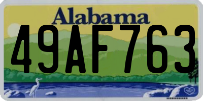 AL license plate 49AF763
