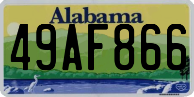 AL license plate 49AF866