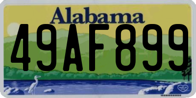 AL license plate 49AF899