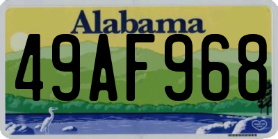 AL license plate 49AF968
