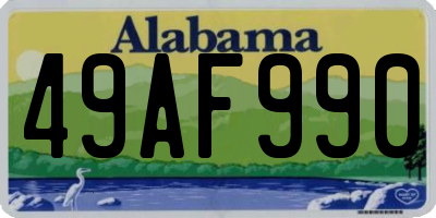 AL license plate 49AF990