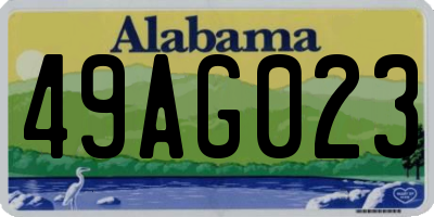 AL license plate 49AG023