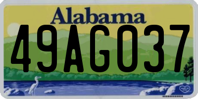AL license plate 49AG037