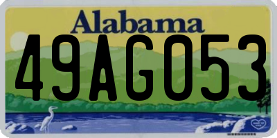 AL license plate 49AG053