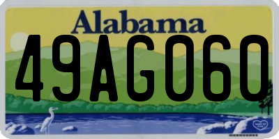 AL license plate 49AG060