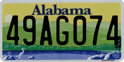 AL license plate 49AG074